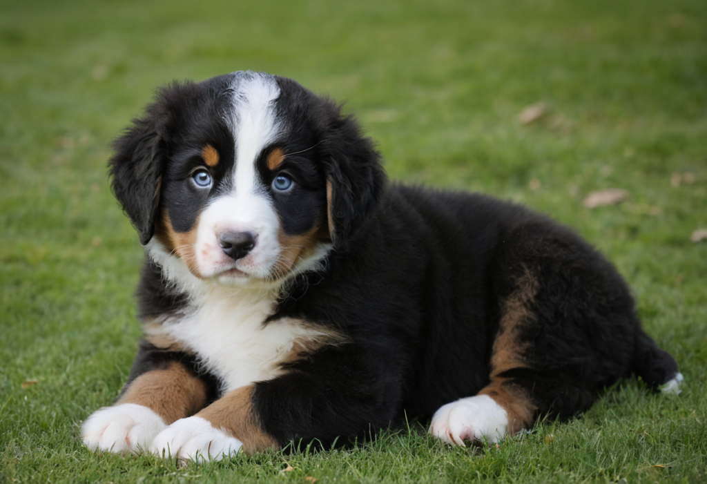 chiot Bouvier Bernois regard affectueux