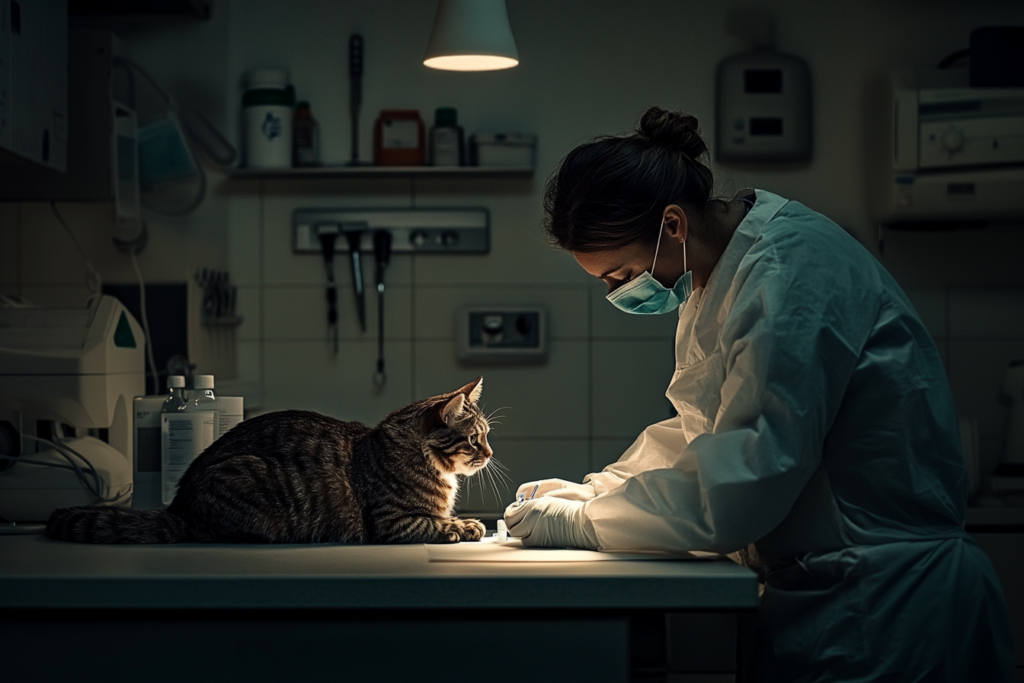 Mon chat fait pipi partout : chat chez le vétérinaire pour des tests d'urine, identification des causes médicales des accidents de propreté